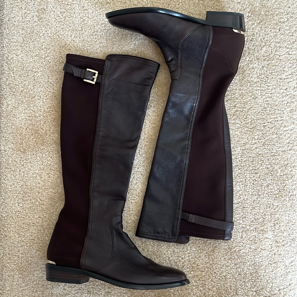 NWT Coach Brown Riding Boots 1” Heel in Women’s Size 6.5